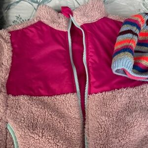 Girls Reversible Jacket and Hat Size 6